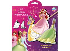 Vyškrabávací obrázky Disney Princezny - samolepky 5 ks