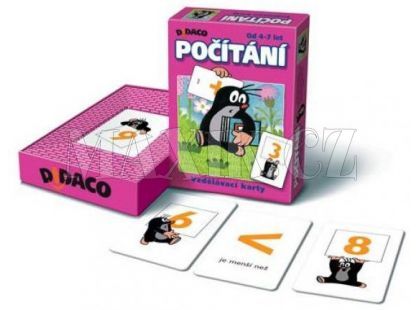 Vzdělávací karty Počítání - Krteček