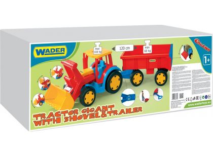 Wader Gigant Traktor s nakladačem a vlekem