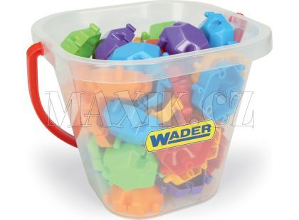 Wader Puzzle kostky 48 ks v hranatém kyblíku