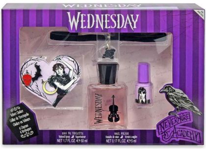 Wednesday dárkový set EDT 50 ml + přívěsky + lak na nehty