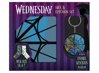 Wednesday dárkový set klíčenka a ponožky