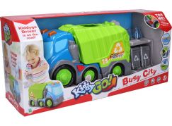 Wiky Kiddy Auto popelářské s efekty 31 cm 2 ks popelnice