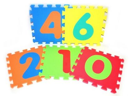 Wiky Pěnové puzzle Číslice 10ks Wiky Pěnové puzzle Číslice 10ks