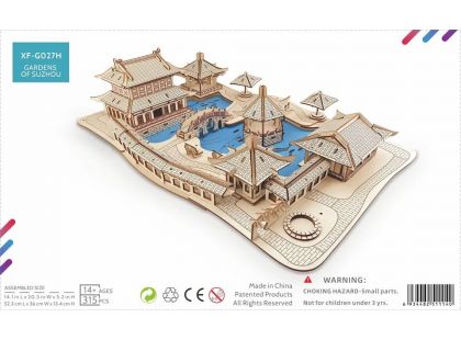 Woodcraft Dřevěné 3D puzzle Zahrady Suzhou