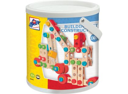 Woody Constructor Montážní stavebnice v kyblíku 130 dílů Woody Constructor Montážní stavebnice v kyblíku 130 dílů