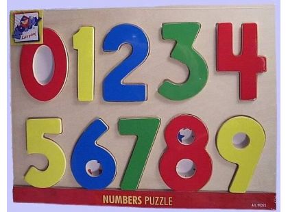 Woody Puzzle dřevěné Číslice 10 dílků