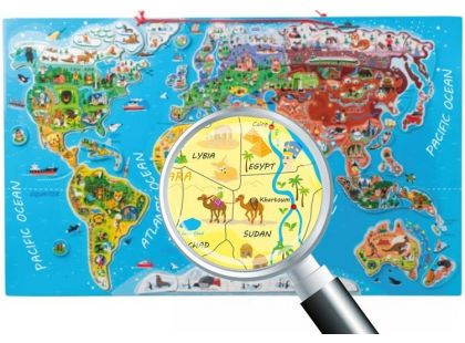 Woody Puzzle Mapa světa Orbis pictus 91d