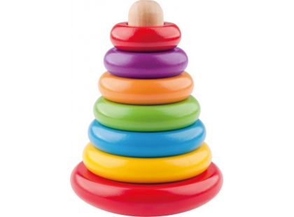 Woody Skládací pyramida barevná - Káča