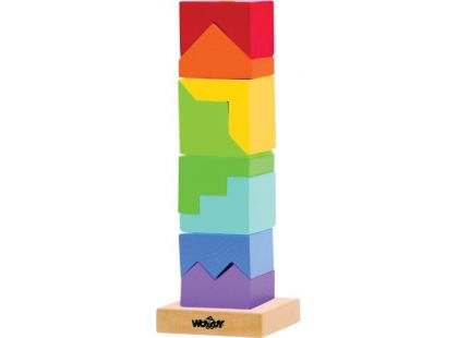Woody Skládací věž barevná