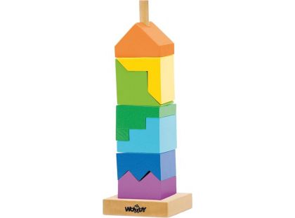 Woody Skládací věž barevná