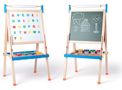 Woody Tabule ABC s písmeny s rolí papíru a kelímky - Poškozený obal