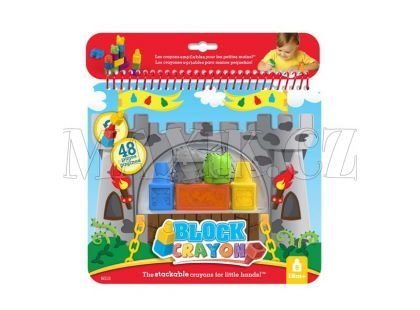 Wooky Block Crayon omalovánky rytíři 5ks pastelek