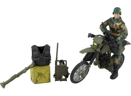 World Peacekeepers Figurka vojáka s doplňky - Voják na motorce
