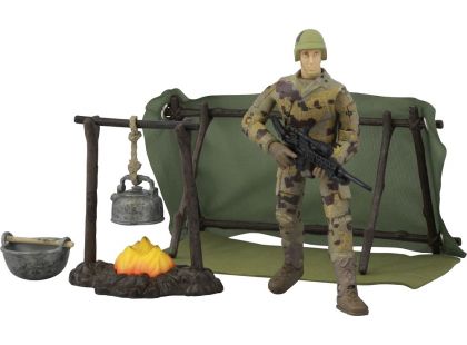 World Peacekeepers Figurka vojáka s doplňky - Voják u ohně