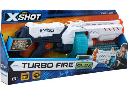 X-Shot Turbo Fire s 48 náboji Bílo-modrá