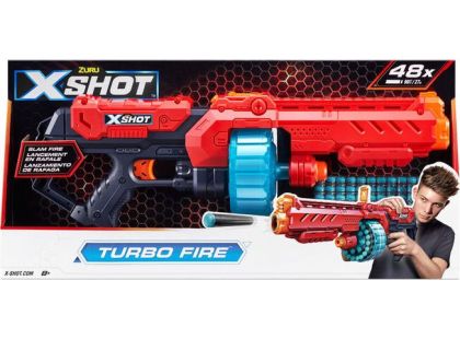 X-Shot Turbo Fire s 48 náboji Červeno-černá
