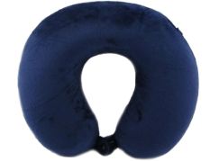 Záhlavník z mikrovlákna s paměťovou pěnou - modrý