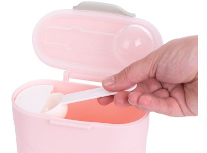 Zásobník na sušené mléko s odměrkou 130g Pink