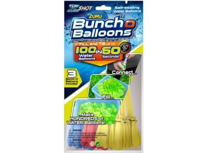 Zuru Bunch O Balloons Vodní balónky 100ks - Modrá, červená, žlutá