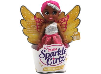 Zuru Sparkle Girlz Winter Princess šaty s křídly-růžové vlasy