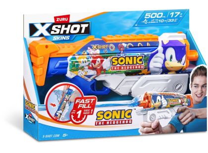 ZURU X-SHOT Vodní pistole SONIC the Hedgehog Fast Fill Skins