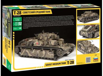 Zvezda Model Kit tank 3694 T-28 Heavy Tank 1:35