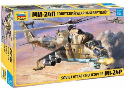 Zvezda Model Kit vrtulník 4812 MIL Mi-24P Russ. Attack Helicopter 1:48