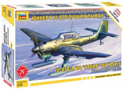 Zvezda Snap Kit letadlo 7323 JU-87B-2 U4 Stuka with skis 1:72