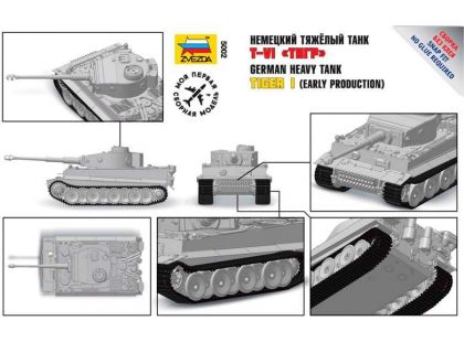 Zvezda Snap Kit tank 5002 Tiger I 1:72