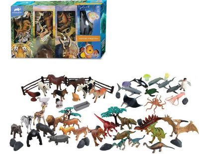 Zvířátka safari, farma, dinosauři, mořská mobilní aplikace pro zobrazení zvířátek 60 ks