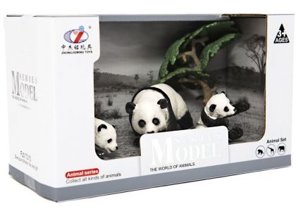 Zvířátka safari ZOO 10 cm sada 4ks panda
