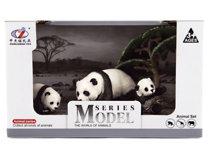 Zvířátka safari ZOO 10 cm sada 4ks panda